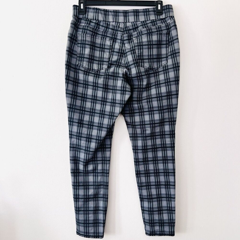 Nine West Heidi Pull Skinny Black & Gray Thick Knit Cotton Blend Pants Size 14 - Picture 7 of 10